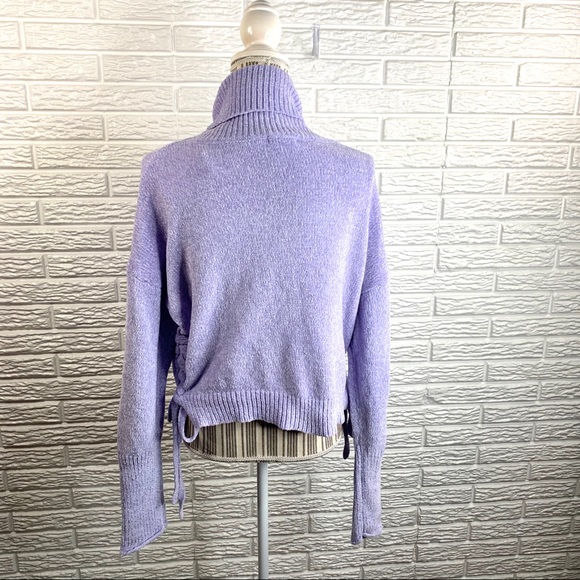 Blush & Bloom Purple Cropped Chenille Sweater - Picture 7 of 7